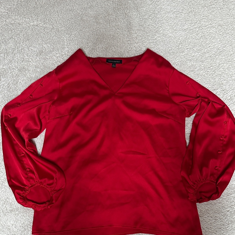Banana Republic Red Blouse